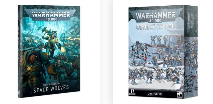 Codex-Ergänzung Space Wolves und eine Kampfpatrouille Raumwölfe